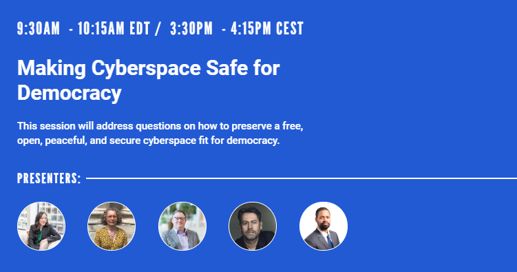 MicrosoftEU's tweet image. Coming up today at 15h30 CET, don&apos;t miss this timely conversation on making cyberspace safe for democracy with @KlyngeC, @MiekeEoyang, @TypeMRT, Katherine Fox of @FCDOGovUK, &amp;amp; @Scott_Jones_CAN.

Make sure to register here to watch: msft.it/6018nHaLm

#BrusselsForum