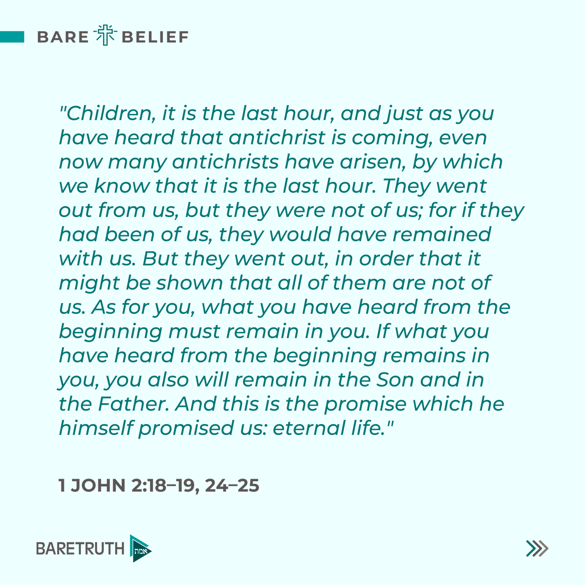 baretruth_org's tweet photo. The Antitype of the Antichrist

An Exposition of 1 John 2:18-19, 24-25

#BareTruth #BareBelief #1John2 #1John #AntiChrist #AntiChristianity #AntiChristian #ApostleJohn #Expository #ExpositoryWriting #BibleExposition #ExpositoryPreaching #Apostate #Apostasy https://t.co/36teoxuBzX