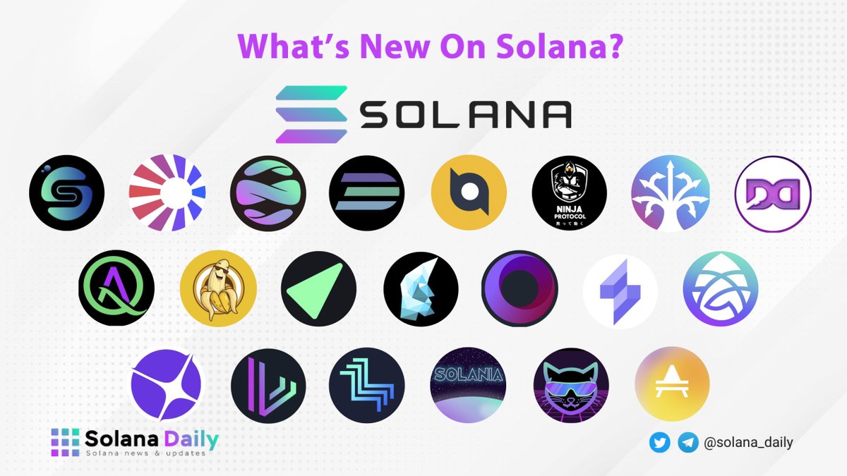 🚀<a href="/solana/">Solana</a> Newcomers!
@solcubator
<a href="/raydius_/">RaydiusHQ</a>
<a href="/Solanaxorg/">Solanax</a>
<a href="/NinjaSolProto/">We've moved to @NinjaProtocol</a> 
@hydraswap_io 
<a href="/AstrixFinance/">Astrix Finance</a>
@BananaSwap_net
<a href="/only1nft/">Only1 (Backup)</a>
<a href="/slope_finance/">Slope</a>
<a href="/ProjectLarix/">Larix</a>
<a href="/SolaireNetwork/">Solaire Network</a>
<a href="/SodaProtocol/">Soda Protocol</a>
@Laguna_Finance
@SolaniaNFT
<a href="/solcat777/">$SOLCATS | OG Solana Cats</a>
<a href="/AllArtProtocol/">ALL.ART</a>
@SYP_Protocol
<a href="/kurobi_io/">Kurobi</a> 
More below!👇