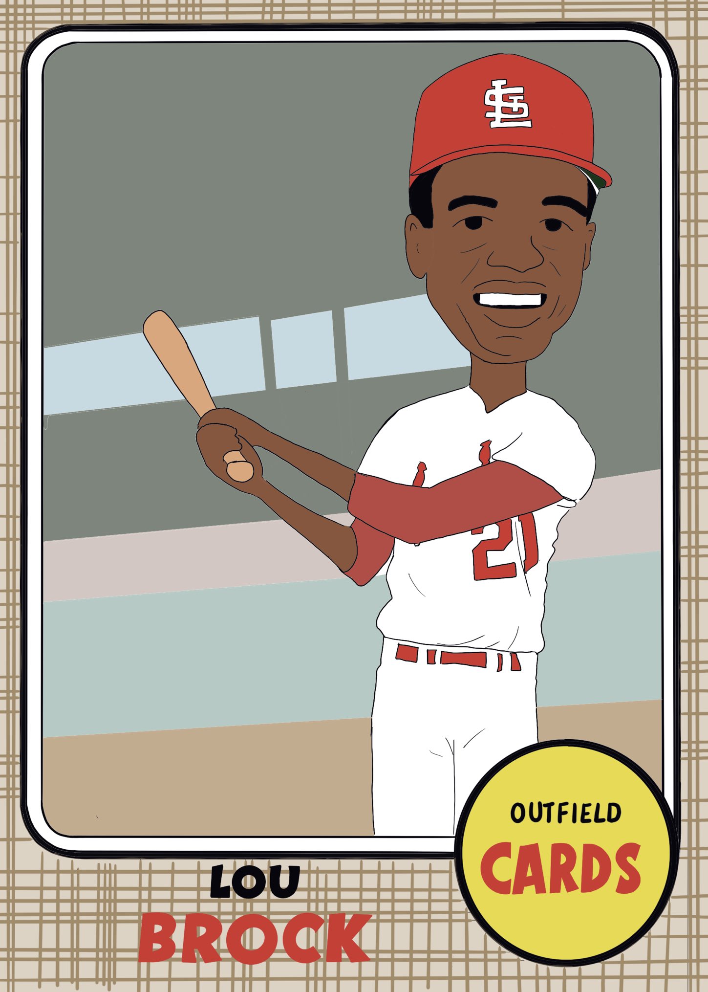 Happy Birthday Lou Brock. New 1968 drawing!  