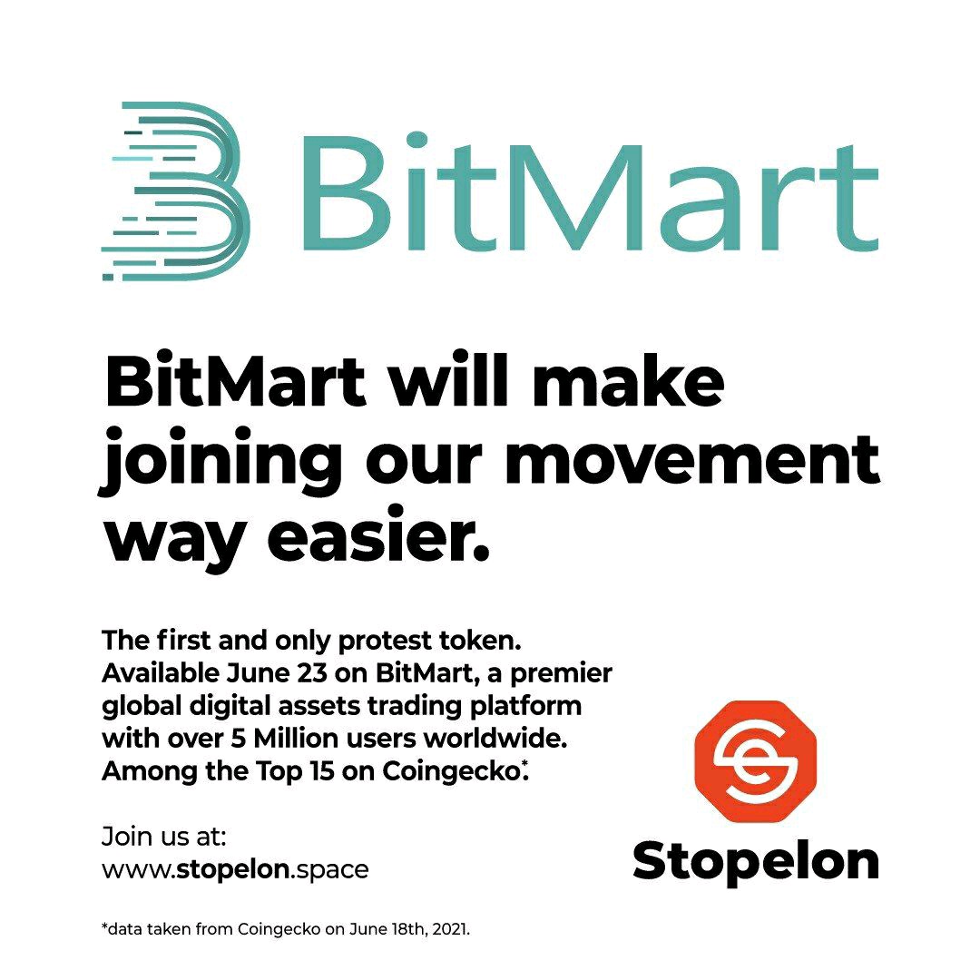 vzErVmobccuCmre's tweet image. #StopElon 
#Stopmanipulation 
最初の上場はBitmart（6月23日
）。知らなかったので調べたらバイナンスの60分の1くらいの小さい取引所でした。とはいえ上場はめでたい。通貨というより、活動を応援しています😇