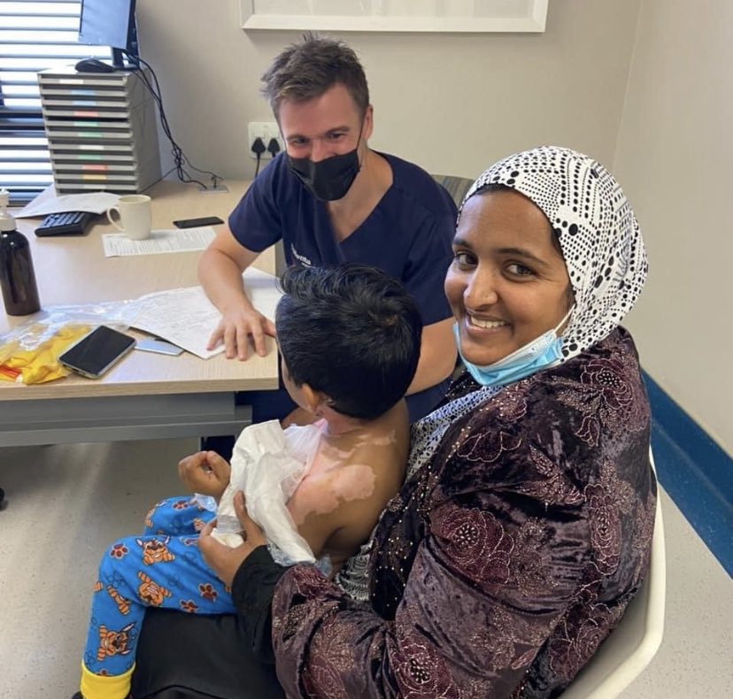 Surgeons4LL's tweet photo. This little boy is now a happy chap with minimal scarring after sustaining 35% hot water burns.
note: consent was granted to post the patients image
#surgeonsforlittlelives #surgeons #charity #patient #doctor #donation #paediatrics #paeds #burns #burnsunit https://t.co/FJ0L7y77n9