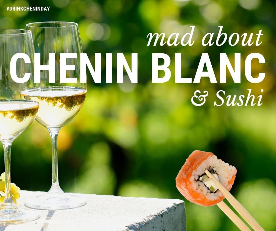 capewineacademy's tweet photo. YES, WE ARE crazy about Chenin Blanc South Africa's sweetheart variety with almost all sushi 🥢 especially the crisp, happy-go-lucky unwooded, frisky styles, light on the palate with pure fruit definition. Cheers Chenin lovers may the joy flow freely today and all weekend long.💛 https://t.co/J78GUJAXmN