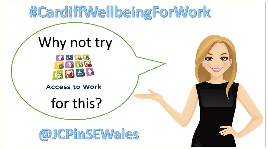 JCPinSEWales's tweet photo. Hi Vanessa, 
I have been offered a job but will need a workplace adjustment due to a disability, is there any support available to help me? 

For details about #AccessToWork, visit: https://t.co/egpHV12QFG

#CardiffWellbeingForWork https://t.co/Dpj3UadkYC