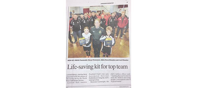 Lostock_HallJFC's tweet photo. (1/2)
Our first two AEDs, presented to LHJFC in 2014/15 by @CherylPickstock from @NWAmbulance
The best pieces of kit that we’ve never used and hopefully never will!
#BePrepared Be #CardiacSmart
#ForTheCommunity https://t.co/C7ZCpKN61Y