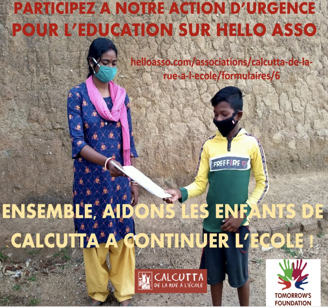 Calcuttadelarue's tweet photo. Chers amis, 
Une semaine avant la fin de notre appel à dons, nous sollicitons votre aide pour financer les kits de cahiers d'activité et de recharges téléphoniques.
Toutes ces actions sont possibles grâce à nos donateurs et partenaires !
MERCI à vous tous ! 
#UrgenceInde https://t.co/YNJyCQAlYO
