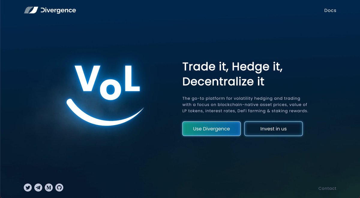 Fresh New Look 👀 

Trade, Hedge, Predict at <a href="/divergencedefi/">Divergence Protocol (🤿,🤿)</a> 

divergence-protocol.com
