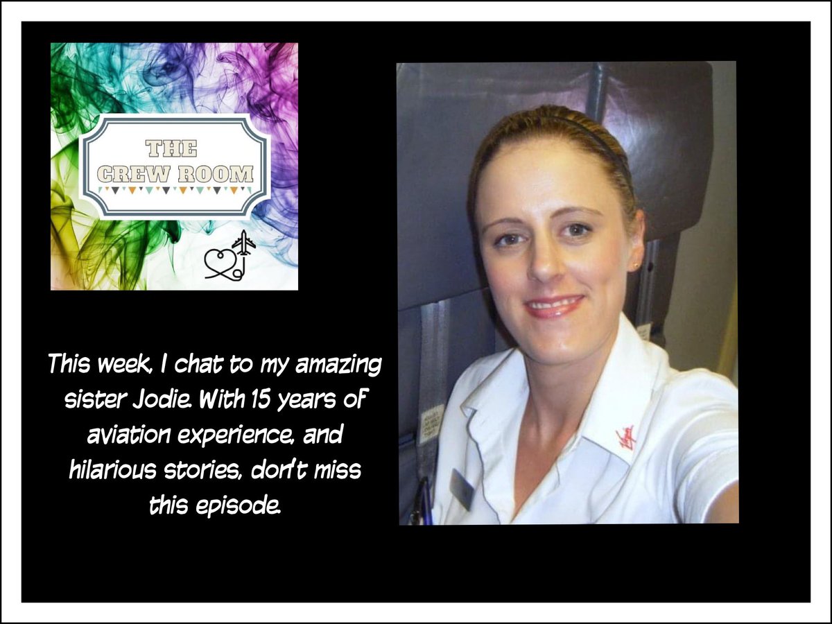 Episode 9 of The Crew Room drops tomorrow. It is with my sister Jodie. We chat about her amazing 15 year career with Virgin Australia. Search The Crew Room on your favourite podcasting app. #TheCrewRoomPodcast