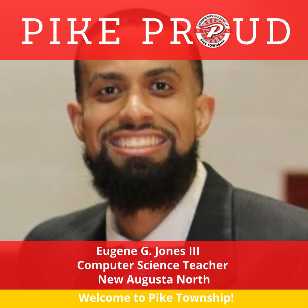 Eugene G. Jones III welcome to <a href="/PikeSchools/">Pike Twnshp Schools</a> and <a href="/NewAugustaNorth/">NewAugustaNorth</a>! We're glad you're here!!! #pikeproud #pikefamily