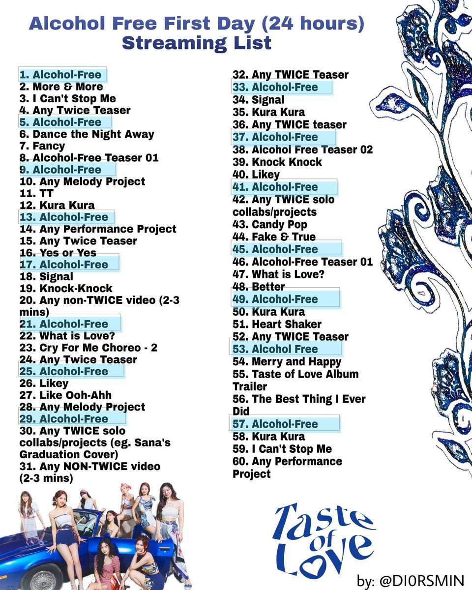 bindassjihyo's tweet photo. YouTube might delete the views. In order to avoid it use proper way of streaming. Read the streaming guide and list and head on to the link below.
🔗: https://t.co/F6GbEeTwrP
ONCE ALCOHOL FREE PARTY
#ONCEOLYMPICS
#ONCEOLYMPICS_IN🇮🇳
@JYPETWICE https://t.co/HuB8XqG5PL