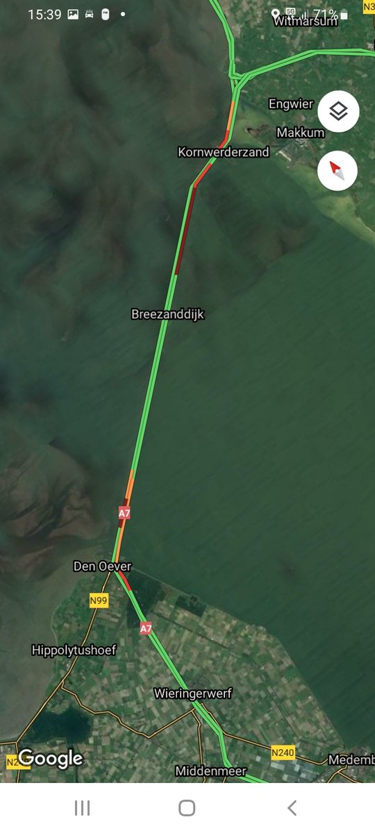 Melding ongeval Afsluitdijk Kornwerderzand