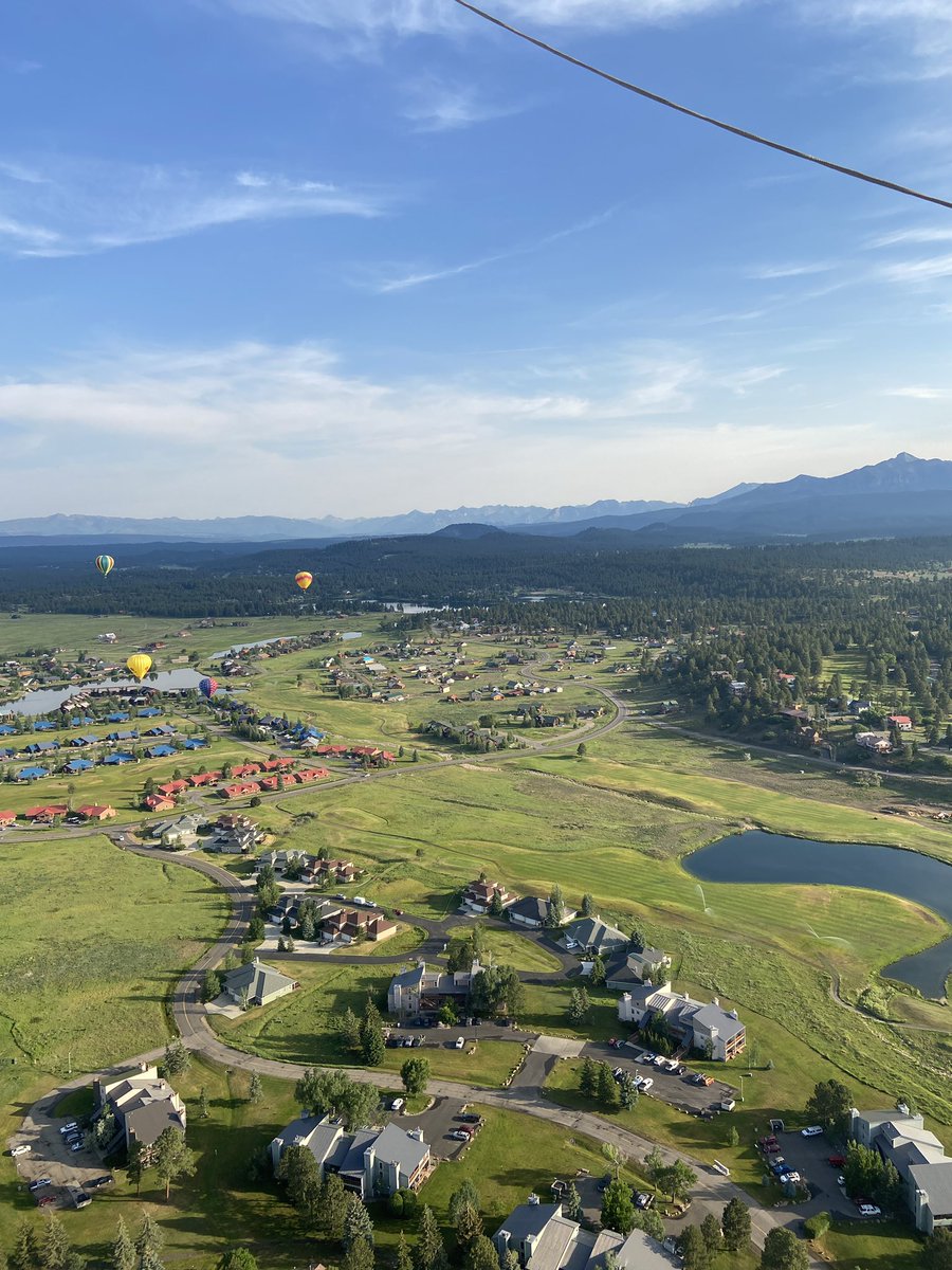 My morning view of Pagosa Springs. 😍 #hotairballoonride #bucketlist