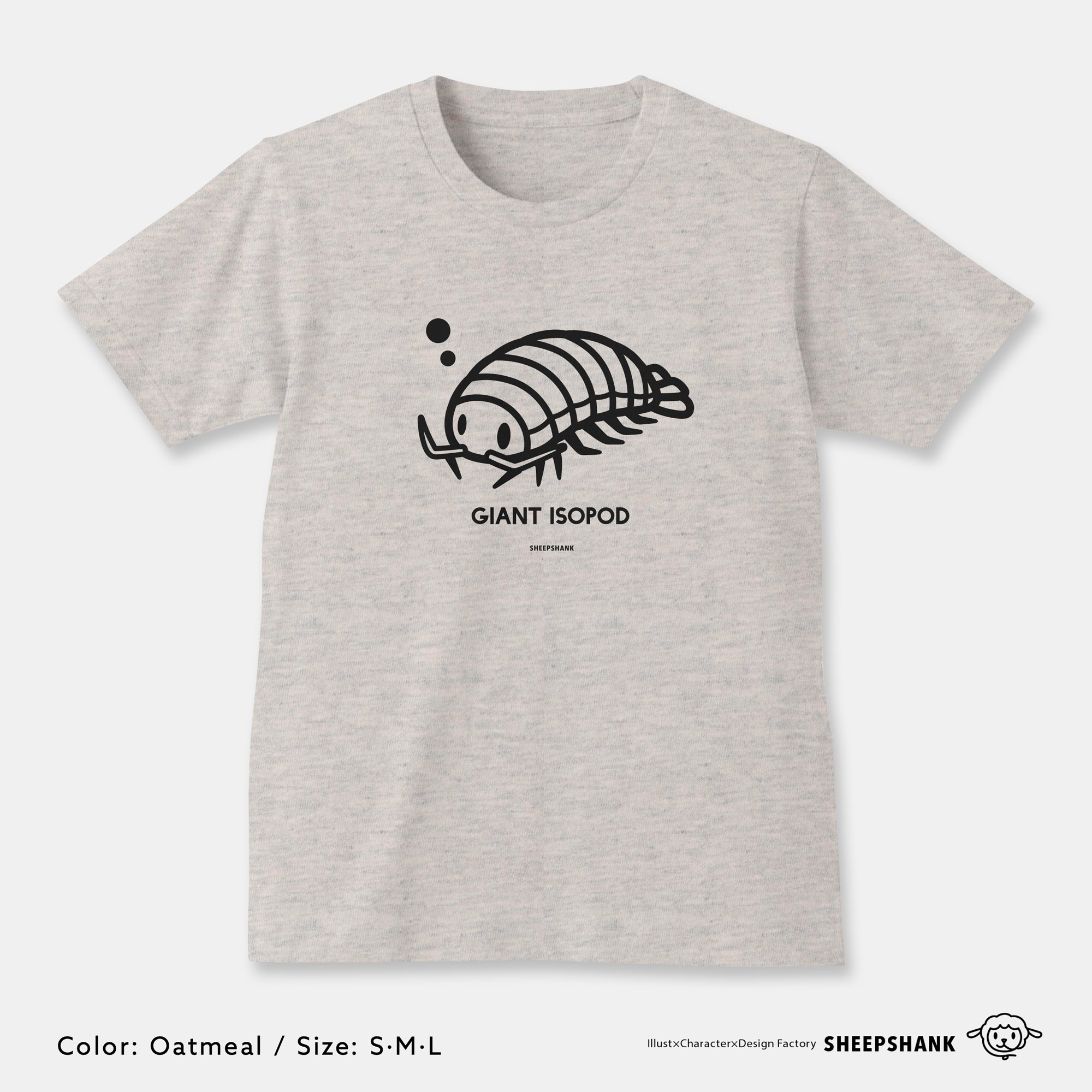 Twitter 上的 Sheepshankと申します Sheepshank Itemlineup21 その1 グソクムシtシャツ ダイオウ グソクムシをモチーフにしたイラストのtシャツ 色はオートミール グレー ネイビーの3色 6 19現在 販売予定 6 26名古屋クリマ T Co Te6kxdjnbp 6