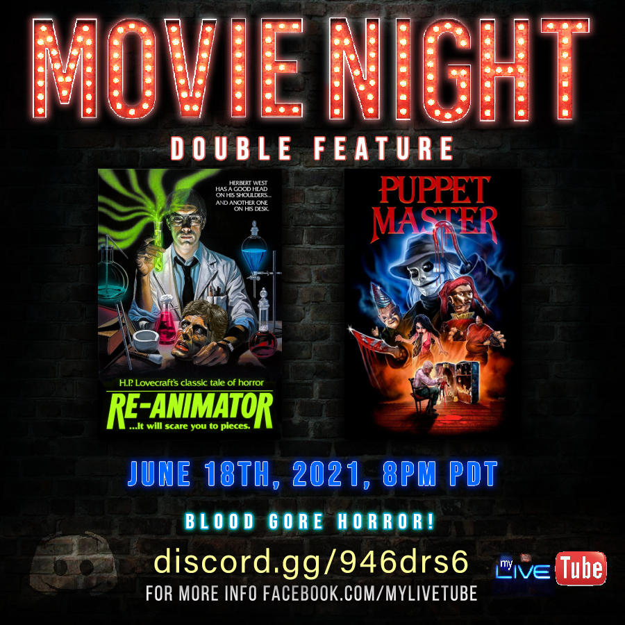 fdaallday's tweet photo. Thank you all for your time last night!
I wish everyone a productive day and look forward to catching up at MOVIE NIGHT tonight, 8pm in the Theatre for Cheese Horror Night!!! 🙂
Re-Animator + Puppet Master
---> https://t.co/i0oLsyZPq2
#MyLiveTube https://t.co/3xWK89TA4E