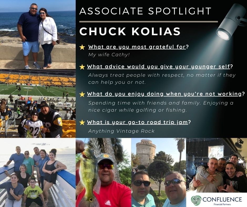 ConfluenceFP's tweet photo. Meet Chuck Kolias, a Wealth Manager in our North Hills location. #FeatureFriday  #EmployeeSpotlight #ConfluenceFP #ConfluenceCares 
To learn more about Chuck and his team, Click Here: https://t.co/iFlSHCBOve https://t.co/avPlKK7OnO