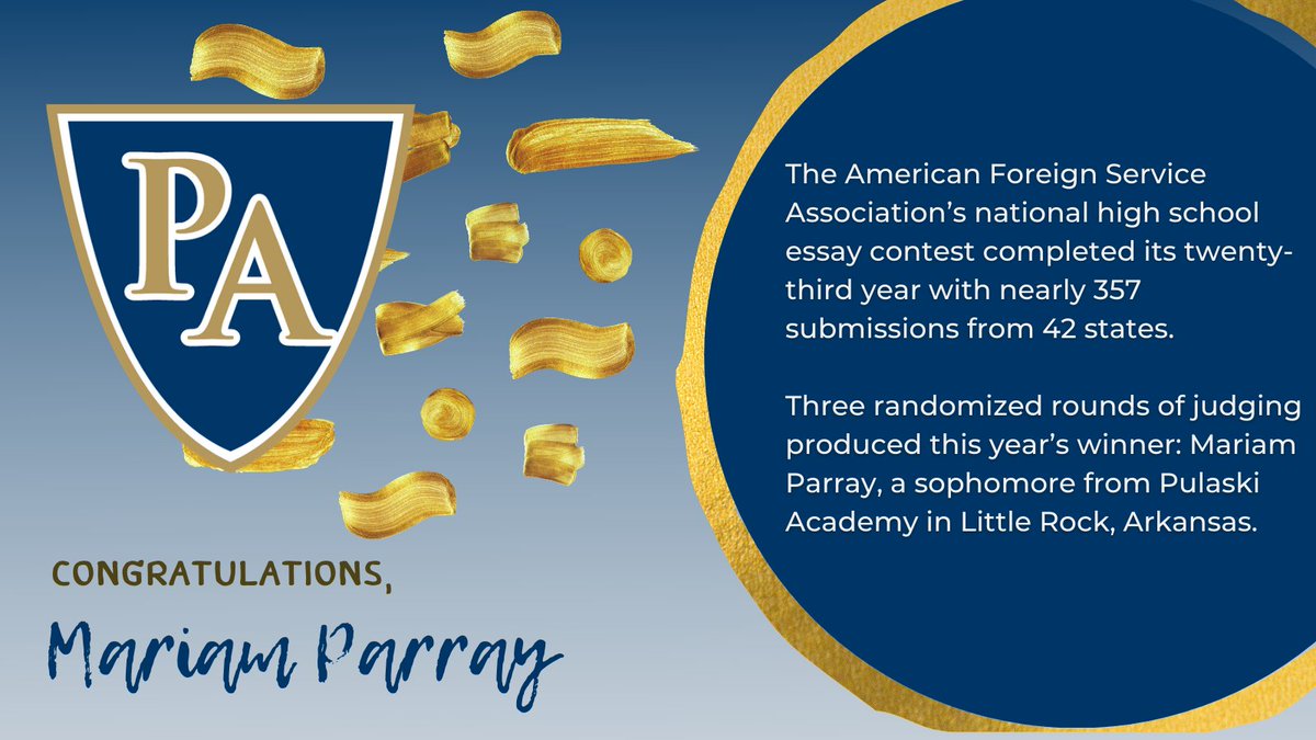 pulaskiacademy's tweet image. .@PA_SocialSc students in AP Comparative Politics worked on the @afsatweets Essay Contest last fall. Congrats to rising #PAGrade11 student Mariam and rising #PAGrade12 senior Harrison! So proud of these Bruin scholars for their nationally recognized #PAResearchAndWriting! 🌎💙