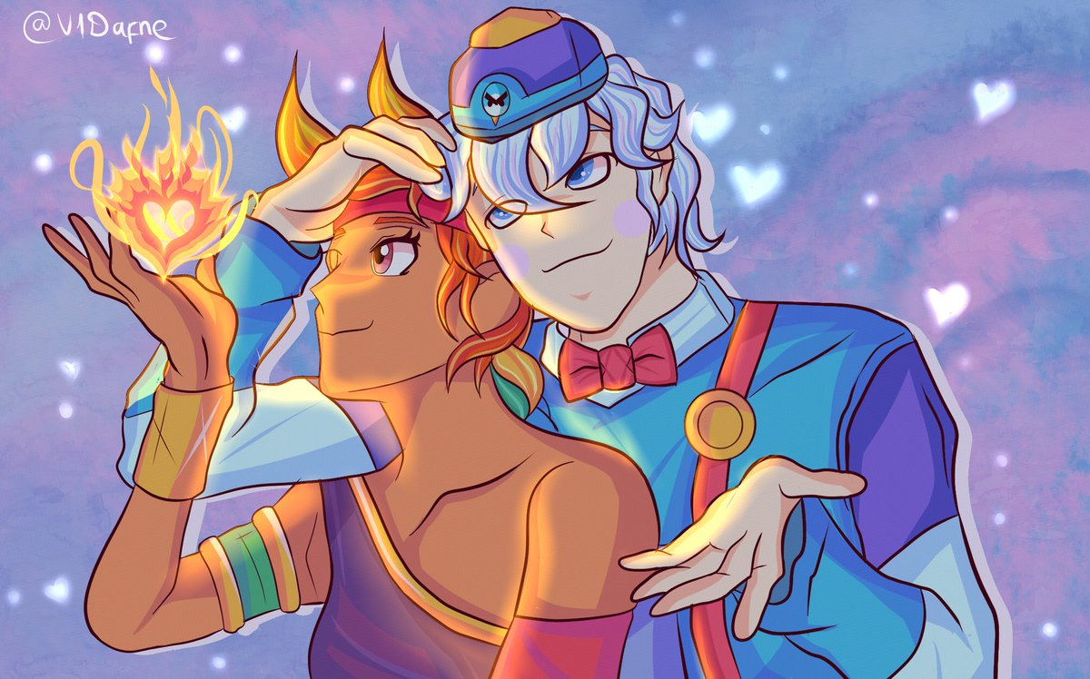 V1Dafne's tweet photo. Muy buenas tardes a todos ;D -por cierto Feliz Viernes! (o∀ o). Aquí un dibujo relacionado a B.S, del ship LouxAmber-que me pidieron en una página qwq. Post ☆: Las referencias y bases son mi pasión -v-#BrawlStars #BrawlStarsArt #brawlstarsfanart https://t.co/HnbpaCnTph