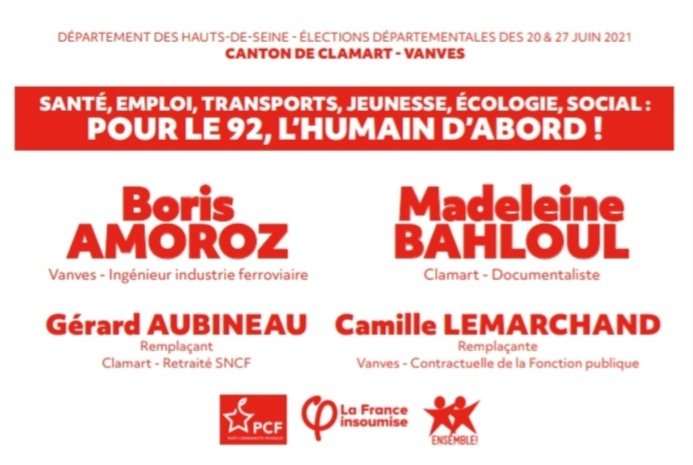 La campagne touche aujourd'hui à sa fin, mais pas notre engagement pour l'Humain D'abord ! 

Merci à tous les militants pour leur investissement !

Rdv dimanche dans les bureaux de vote pour changer le département et enfin prioriser les habitants du 92 et les services publics.