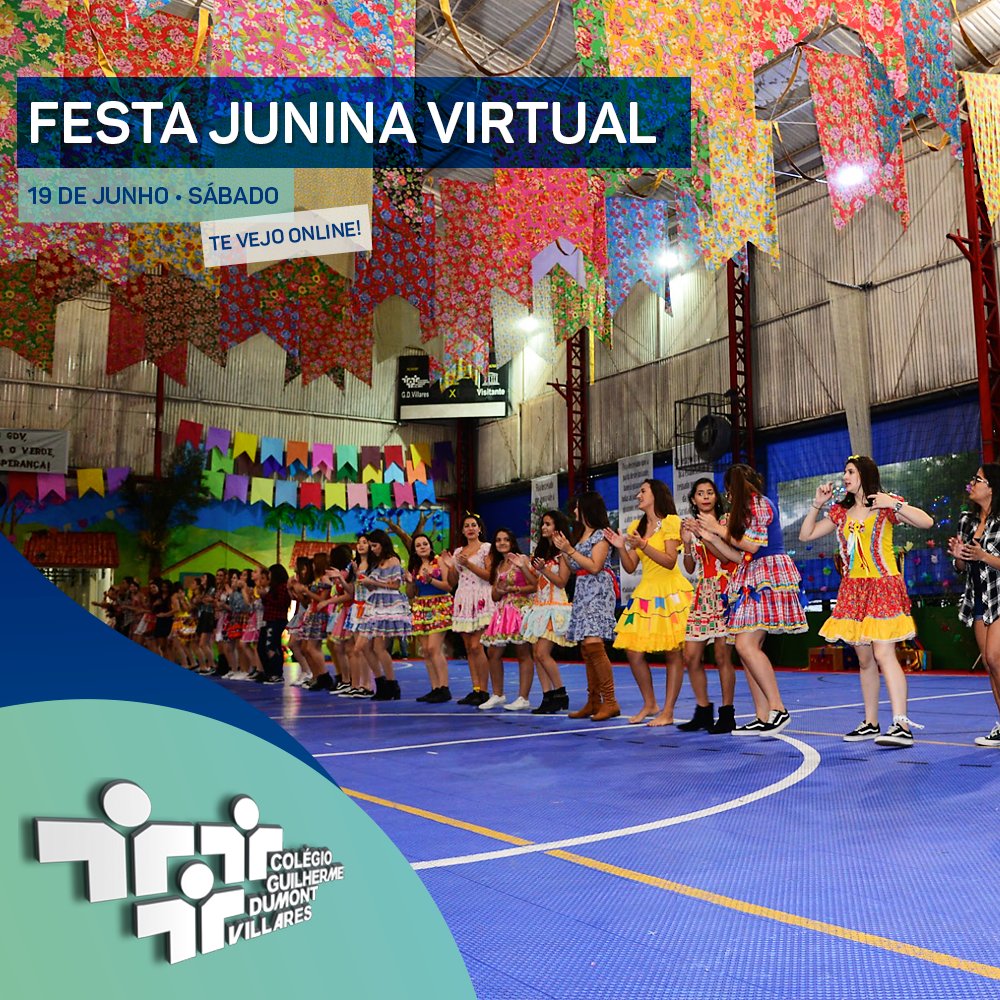 ColegioGdv's tweet photo. Nosso ARRAIÁ virtual vai acontecer Siiiiiimmm 🤠 para os alunos do 6º Ano do Ensino Fundamental à 3ª Série do Ensino Médio. Estaremos juntos, no dia 19 de junho, sábado, a partir das 11h.
📨 Os convites de acesso foram enviados por e-mail e via Classroom. #gdv https://t.co/cI9u8Ra6os