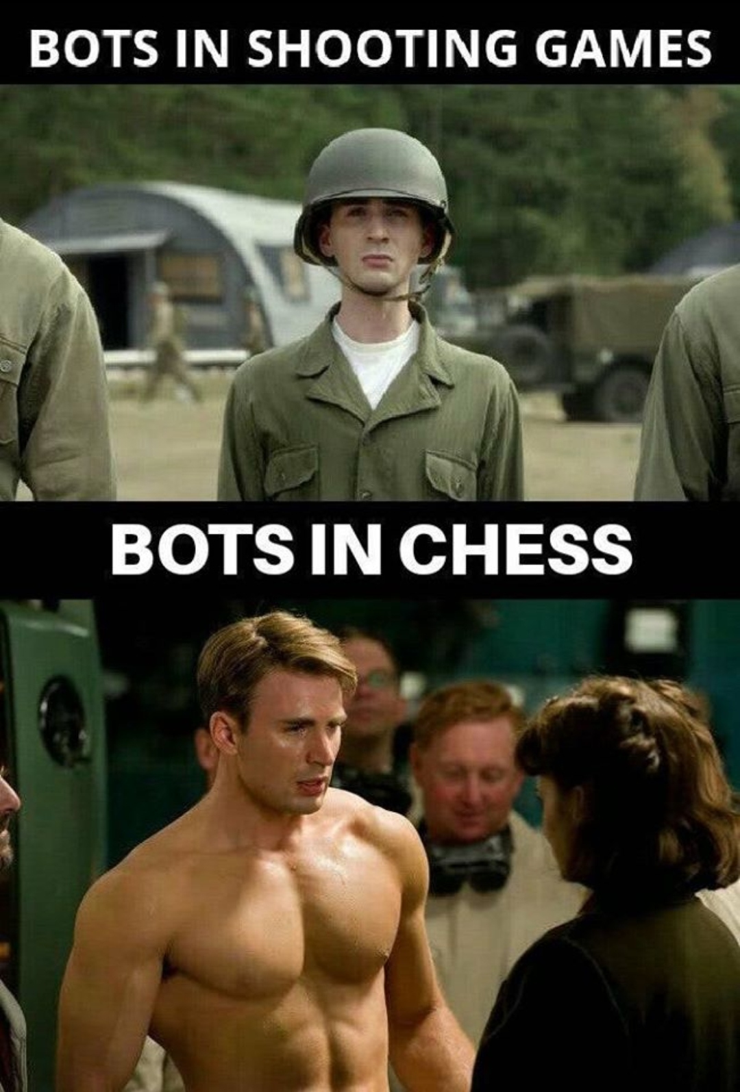 Dank Memes on X: Chad Bots vs Beta FPS bots  / X