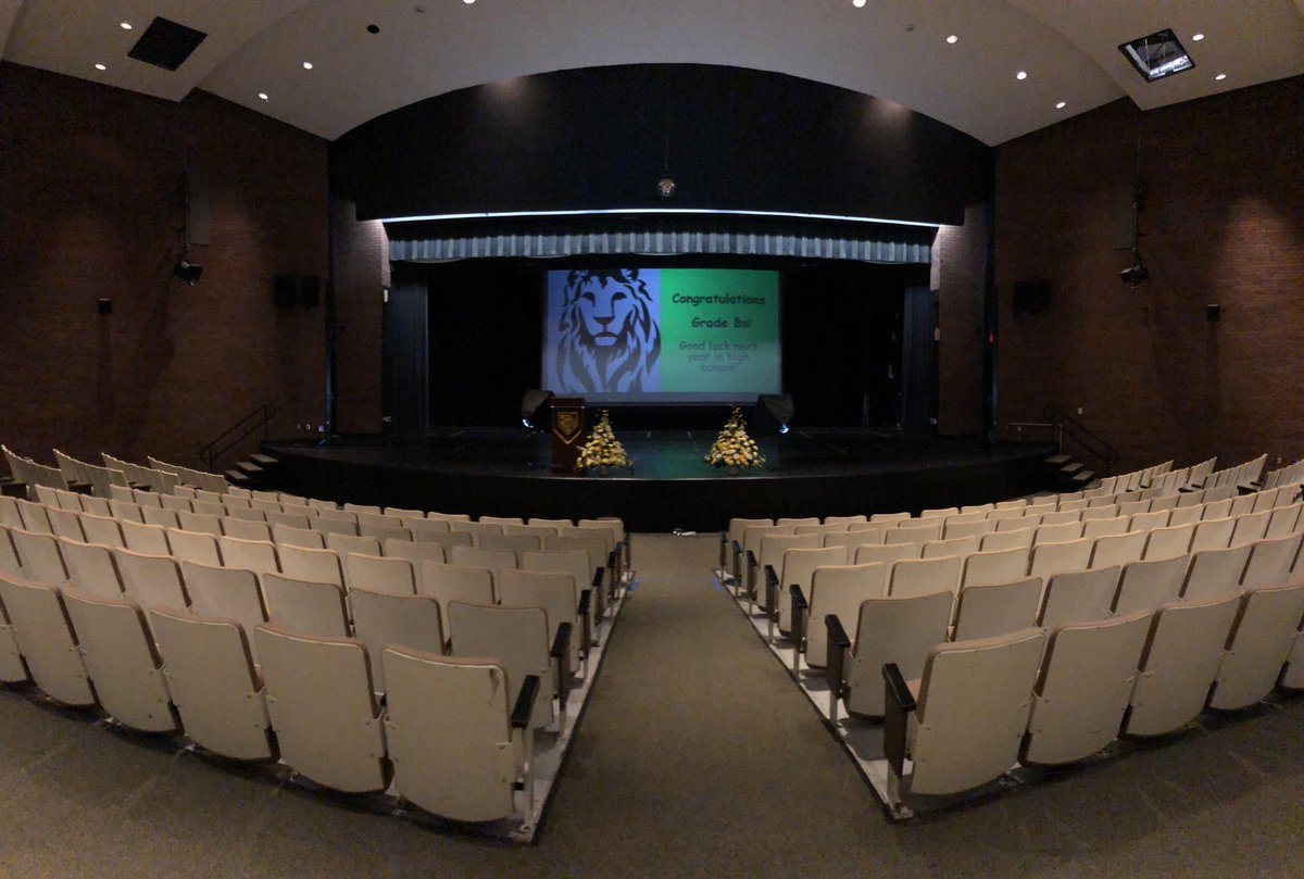 EOMintermediate's tweet image. Our Grade 8 In-Person Leaving Ceremony Stage!