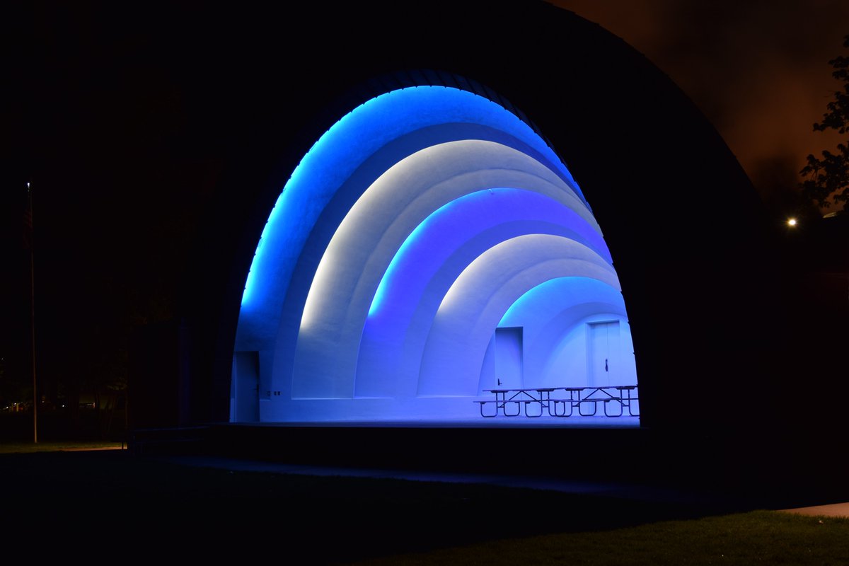 cityofames's tweet image. Events at the Durham Bandshell in Bandshell Park just got a lot more colorful. The Bandshell, originally constructed in 1935, has been upgraded to include state-of-the-art linear LED lights that have color-changing capabilities.

#bandshell #LEDlights #colorchanginglights