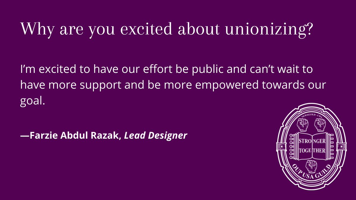 oupusaguild's tweet photo. Support, empowerment! #RecognizeOurGuild #WeAreOUP https://t.co/bDaK3vSx7O