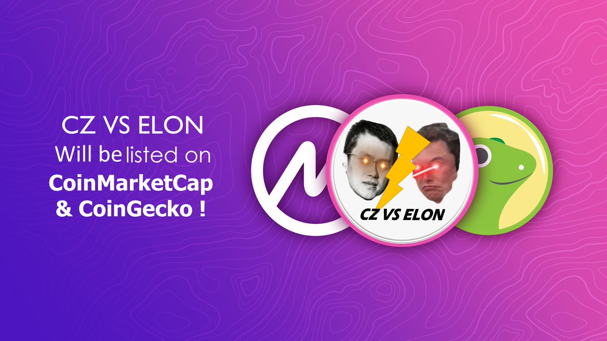 It's official CZ VS ELON will be listed on <a href="/coingecko/">CoinGecko</a>  and <a href="/CoinMarketCap/">CoinMarketCap</a>  from Tuesday June 29th🚀💸🥊
How much do you think the market cap will be with this news?

#bsc #crypto #shitcoin #czvselon #czvselonarmy #tothemoon #fight #pancakeswap #elon #cz #defi #pancakeswapgems