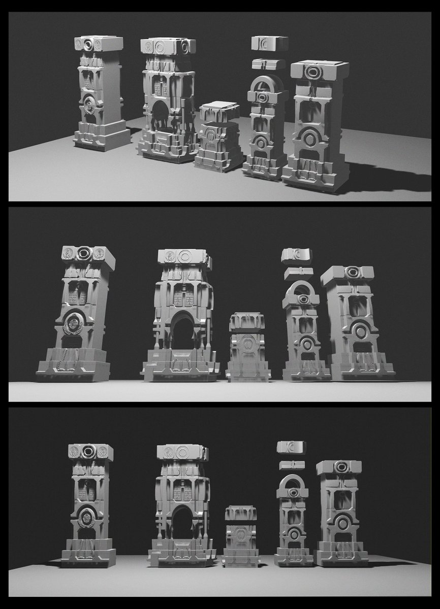 Made some 3d Assets on the iPad! Never thought that would be possible! Also decided to use it for some composition practice! 😊