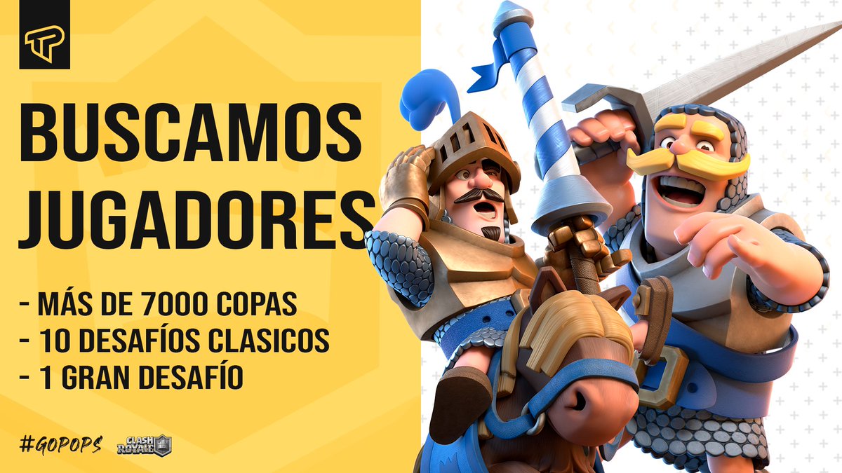 🔎 TE ESTAMOS BUSCANDO 🔍

Desde #TPeSports estamos buscando jugadores para nuestra squad de #ClashRoyale ⚔️🏯

Interesados, ¡contactad con nosotros por MD de Twitter! 📩👈 

Participaremos en las siguientes ligas ➡️ @NationaLeague_ @RoyalLeague__CR <a href="/LeagueTornadoES/">Tornado League</a>