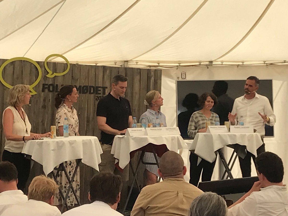 pfapension's tweet photo. Spændende debat fra PFA på @Folkemoedet: ”Hvad er Danmarks næste grønne eventyr?”. Tak til @CoHedegaard, @RasmusJarlov, @mthellersen, @IngridReumert, @Kirstenbrosbol og vores egen Kasper A. Lorenzen, der satte fokus på, hvordan #dkpension kan spille en rolle. #dkgreen #fmdk #fm21 https://t.co/79Cf62j4TP