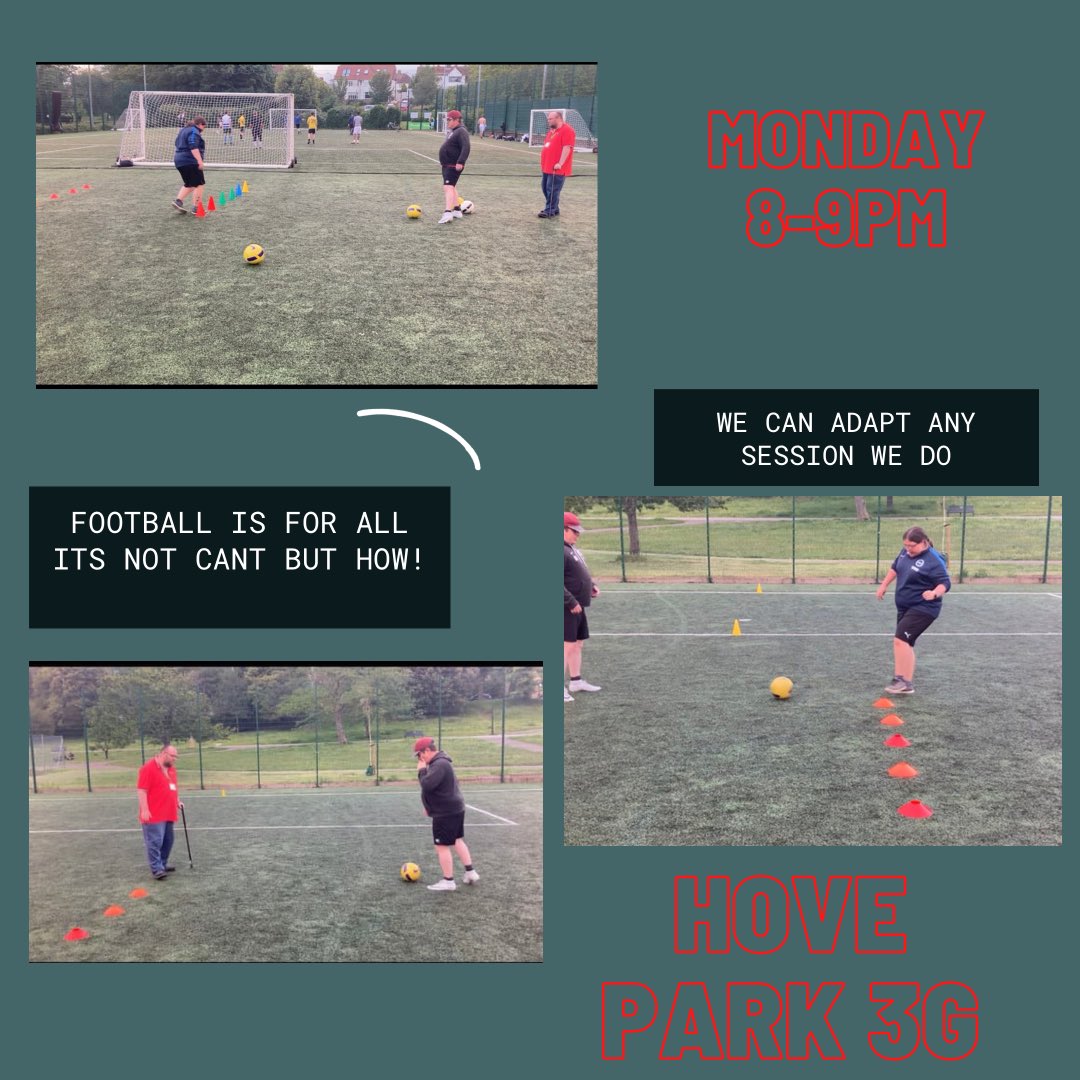 limitlessfc's tweet image. You can still play football no matter of any health or physical disability! Come join us on a Monday night 8-9pm at hove park 3G pitch