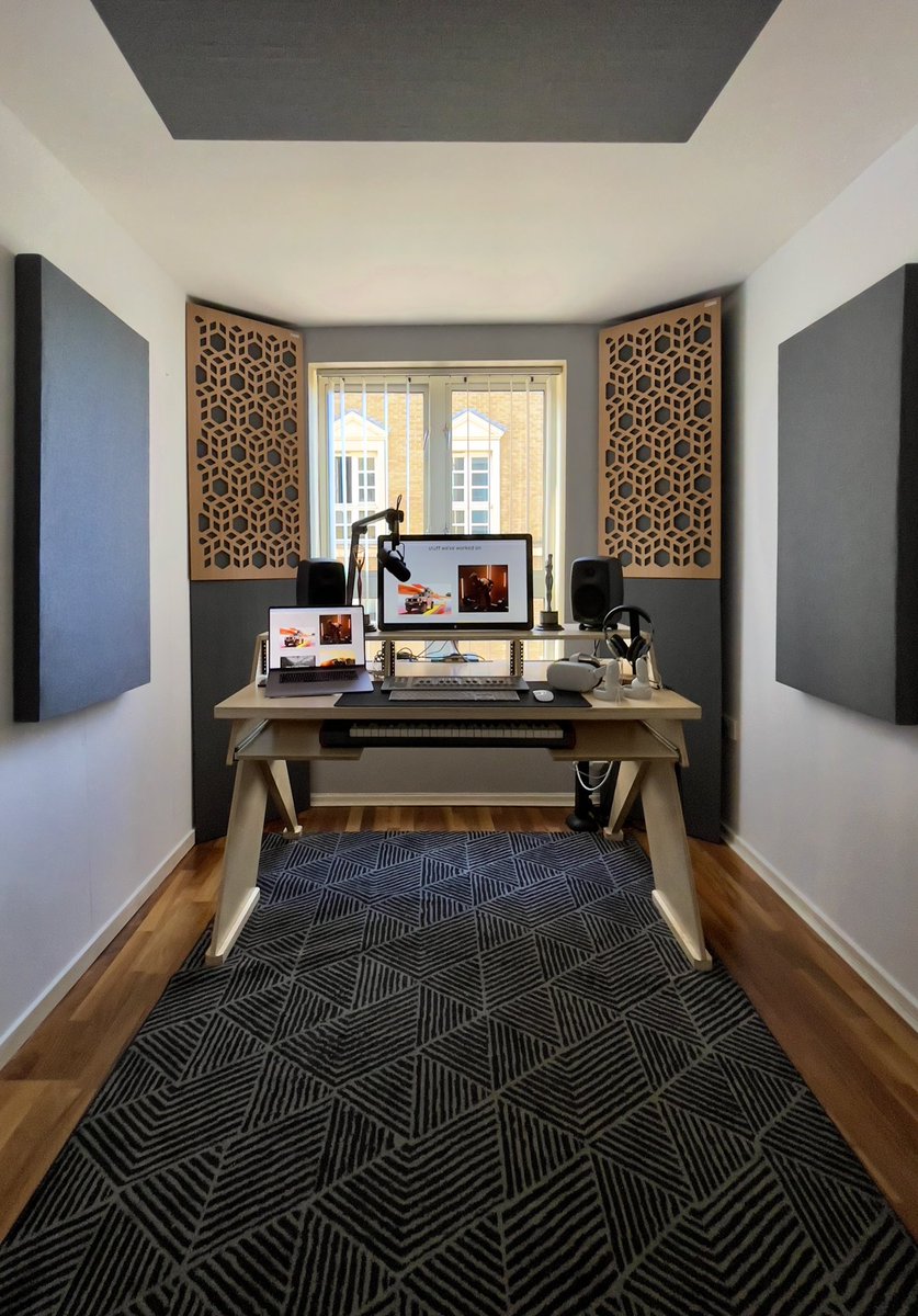 Studio looking 🦾
@weareroli keyboard 🎹
<a href="/Genelec/">genelec</a> speakers 🔊
<a href="/output/">Output</a> desk 🎚
<a href="/ShureUK/">Shure UK</a> microphone 🎙
@Sennheiser_UK headphones 🎧
<a href="/WeAreNovation/">Novation</a> keyboard 🎹
<a href="/AvidProTools/">Avid Pro Tools</a> 🎛