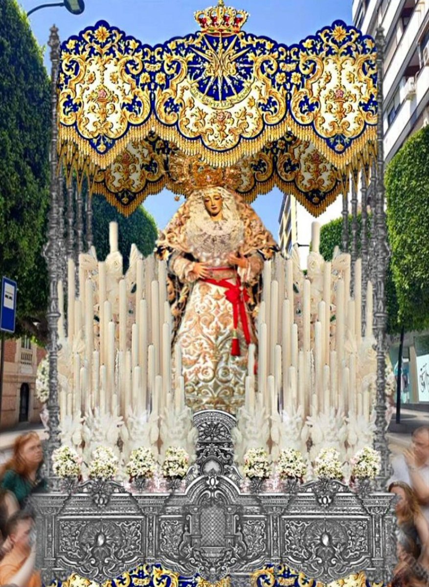 Palio de María Santísima de la Estrella de Almería.

Quiero compartir con vosotros este montaje del nuevo proyecto para la dolorosa almeriense.

Desde estas líneas quiero felicitar a la cuenta de Instagram "Pasión por Cofradías" por su realización.

<a href="/EstrellaAlmeria/">Hermandad de la Estrella (Almería)</a>