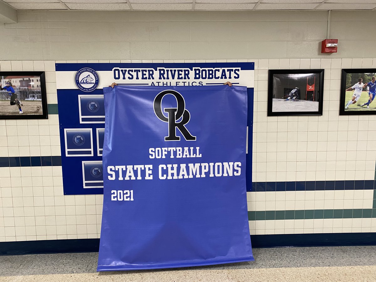 ORBobcats's tweet photo. Two newest banners to hang in our gym!  Congrats Unified Volleyball and Softball!! @OysterRiverHS @JayPinceSMG @nhsportspage https://t.co/4r9pgjCP60