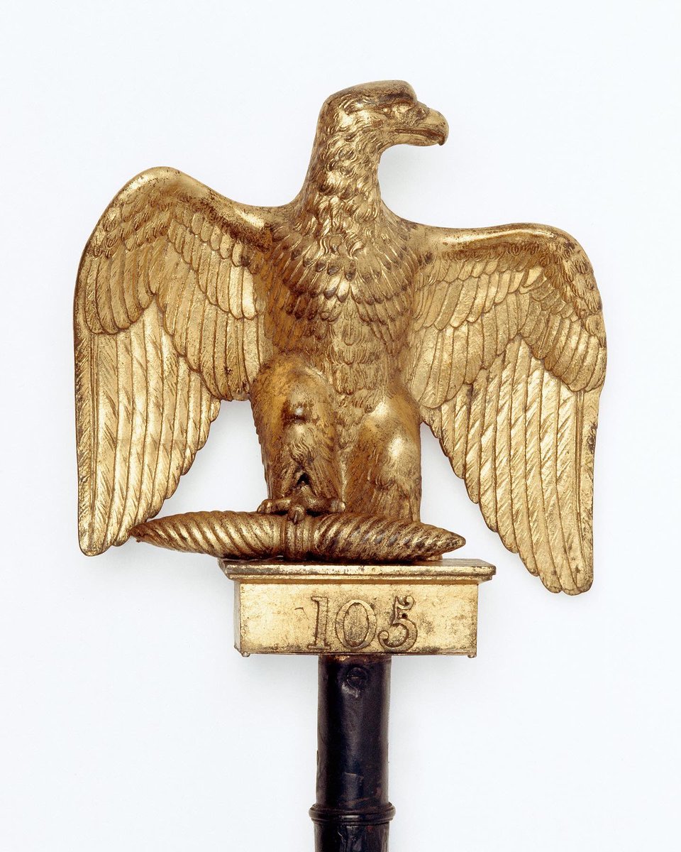 HCavMuseum's tweet photo. #OTD in 1815 Capt Alexander Kennedy Clark &amp; Cpl Francis Styles of the Royals captured the Eagle of the 105e Regiment. This moment entered regimental lore. Today the Blues and Royals still wear the Eagle on their sleeves, and many on their skin. #waterloo https://t.co/79nsVnpOsZ