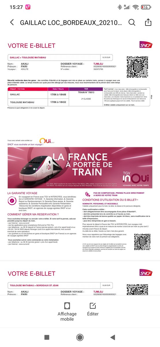 AAAyoubCR's tweet photo. @TER_Occitanie  Je souhaite me faire rembourser car le train Gaillac-Toulouse à eu un retard de 2 heures et donc je n'ai pas pu prendre aucun des deux trains. https://t.co/G6N39t9l2m