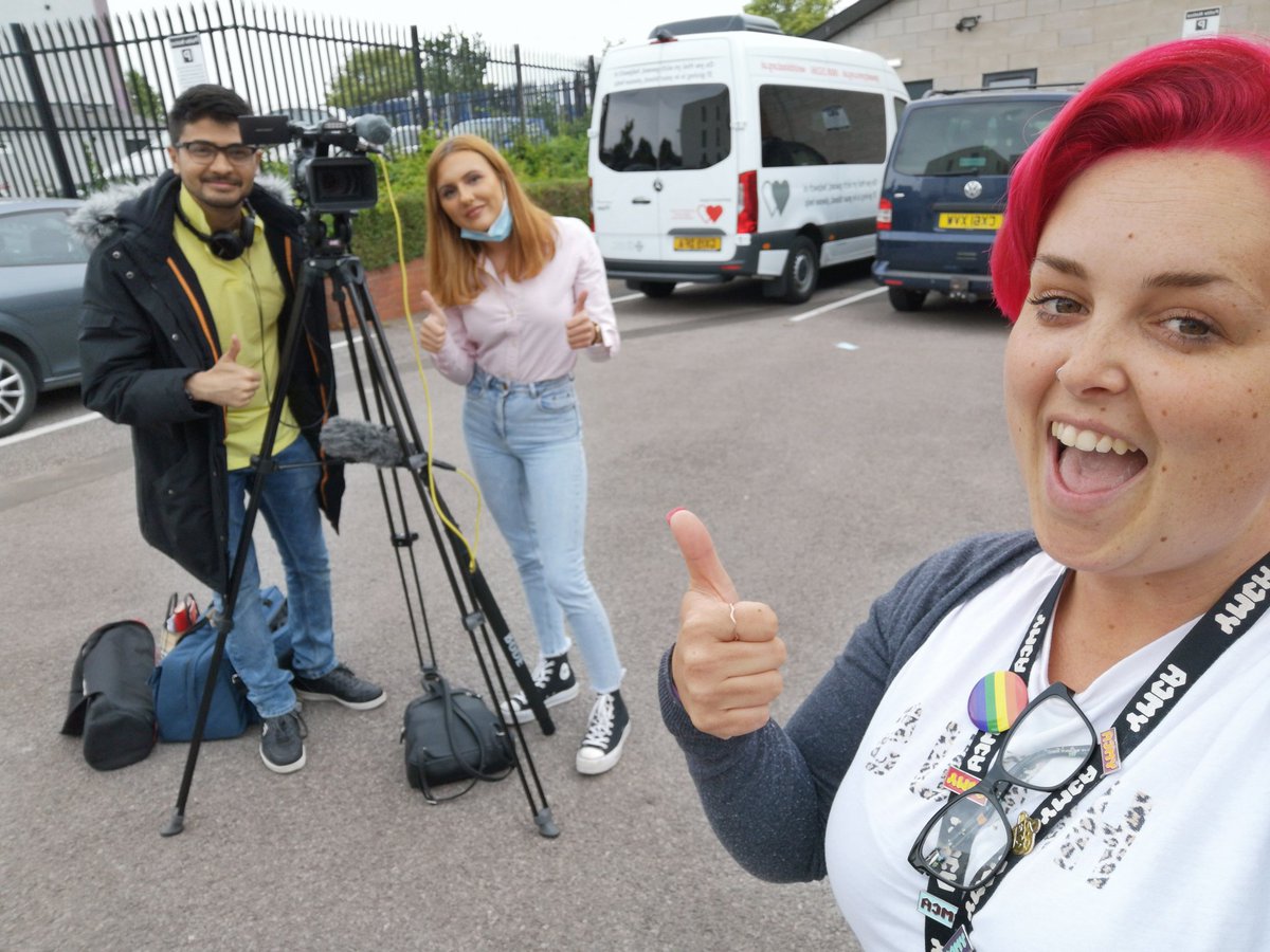 The Welsh blood service is at YMCA PLAS today and now that the legislation has changed for gay men to be able to donate, these two are here filming @karaalyskennedy and @darshandalal98 Thanks for speaking with me Great work #YMCA #ShareWithPride