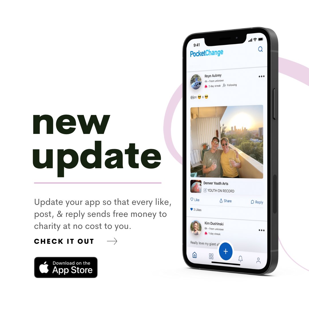 📣update your phone!

The all-new PocketChange is here! Come join us on the social media that makes things better.