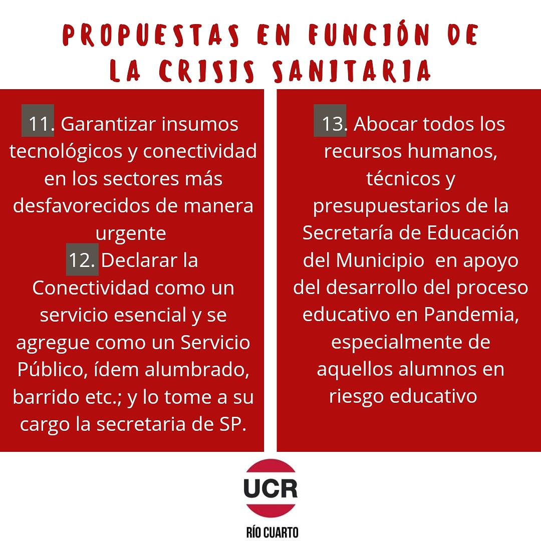 BATERÍA DE PROPUESTAS EN FUNCIÓN DE LA CRISIS SANITARIA‼️