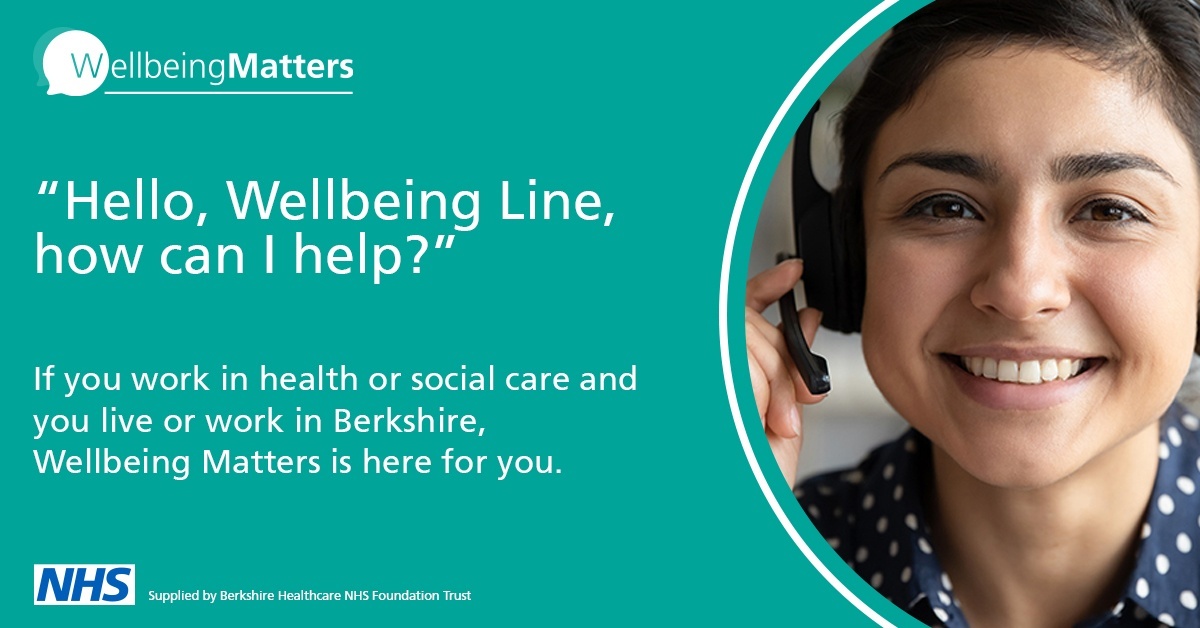 Wellbeing Matters is here for you. 

Visit the Wellbeing Matters website anytime for support, free wellbeing apps, self help, financial help and more 👉 orlo.uk/UzGuW
💻 WellbeingLine@berkshire.nhs.uk
☎️ 0300 365 8880