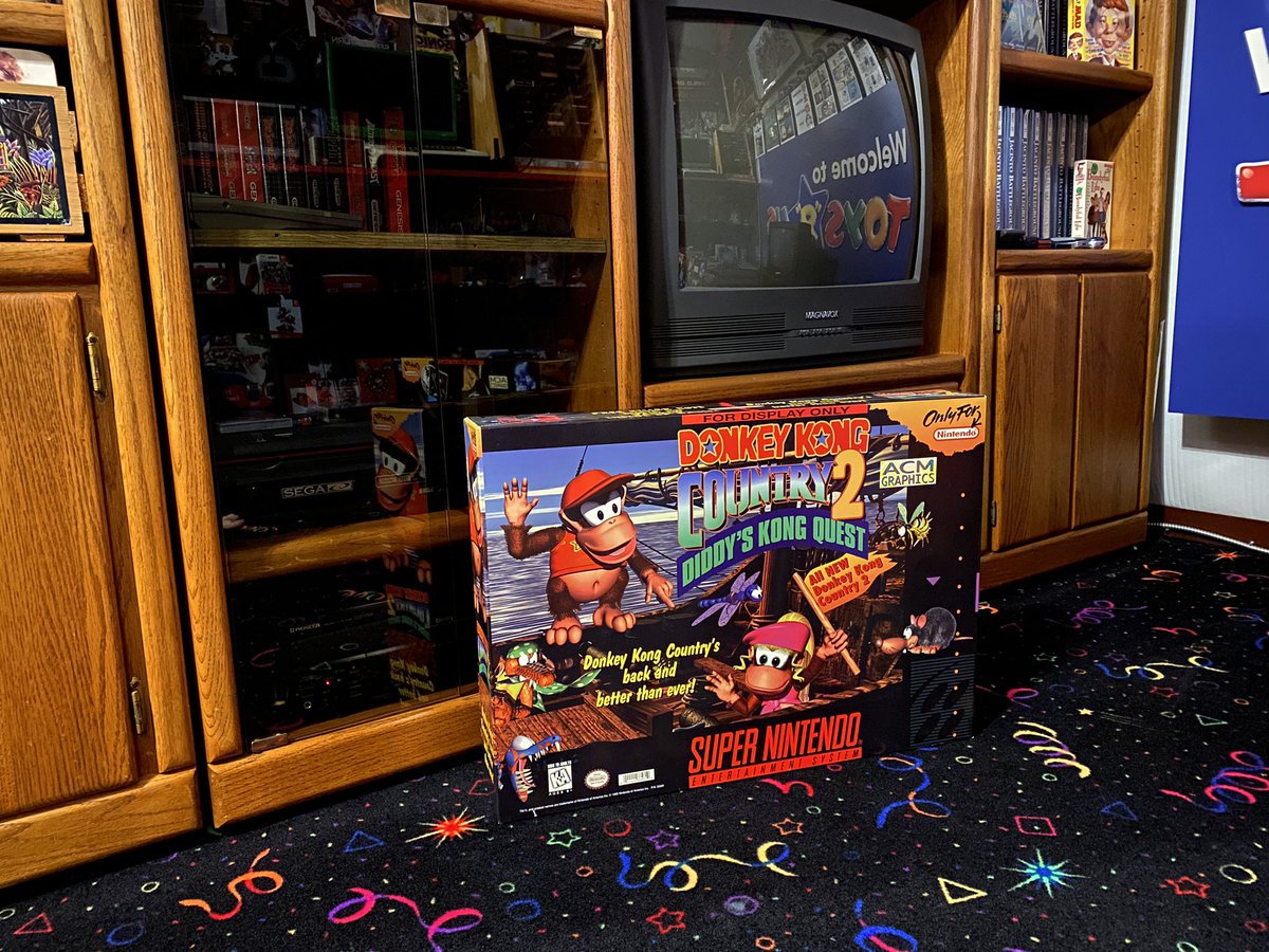 1992_sonic's tweet photo. My Nintendo big “Cartridge Box” poster collection!  I ran out of room to display them, so they are stored for now.  #sonicthehedgehog #sonic #sonicthehedgehog2 #donkeykongcountry #nintendodisplay #ilovethe90s #videogames #funtronics #sears #gameroom #nintendo64 #supernintendo https://t.co/1c8lY2rnte