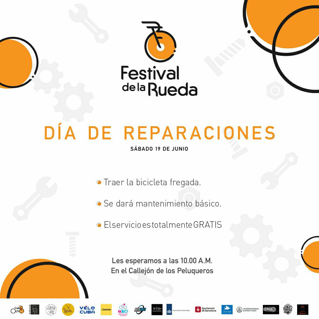 ArtecorteCuba's tweet photo. Artecorte y @BicisCuba8 les invitan al Festival de Rueda, que empieza mañana con un servicio de mantenimiento gratuito de bicicletas en el Callejón de los Peluqueros. 🚲 https://t.co/t0XWDr4xAL