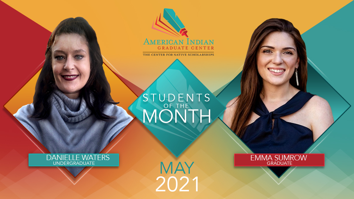 Native_Forward's tweet image. 🎉 Congratulations Danielle Waters (Undergraduate) and Emma Sumrow  (Graduate) – our May 2021 Student of the Month awardees!

✅ Danielle Waters - ow.ly/tcpm50FcHgk
✅ Emma Sumrow - ow.ly/FYw750FcHgl

#TheCenterforNativeScholarships #MakingTheGrad