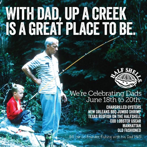 HalfShells's tweet photo. We're Celebrating Dads All Weekend! 
Our special Father's Day menu is available June 18th - 20th, spend the weekend with your loved ones and celebrate those special Dads!! https://t.co/xEoxnqeMXn