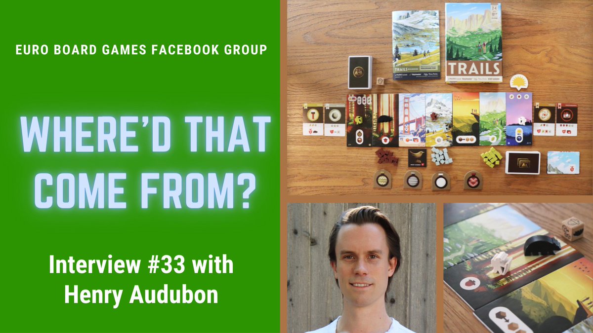 My written interview this week is with #boardgame designer @HenryAudubon who designed Parks and the new Trails from <a href="/KeymasterGames/">Keymaster Games</a>. He talks about his approach to design. #boardgamegeek #tabletopgames #gamers 
facebook.com/groups/euroboa…