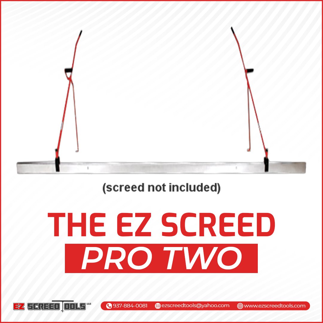 EZScreedTools's tweet photo. The EZ SCREED PRO TWO is designed for larger jobs and a two-person team screeding concrete in unison, in an upright position.
Purchase now
https://t.co/zxSzW9AEYd
#EZScreedTools #ScreedTools #ScreedingTools
#ConcreteFloor #ConcreteScreeding #Tools #Steel
#Aluminum #AluminumScreed https://t.co/43HGzisXi0