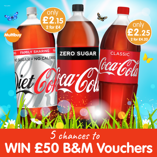 bmstores's tweet photo. 🤑 #COMPETITION TIME 🤑

We've teamed up with @CocaCola_GB to giveaway FIVE chances to #WIN £50 worth of B&amp;M vouchers!

For a chance to WIN, simply FOLLOW/RT/COMMENT WHAT your favourite is - Diet, Zero Sugar or Classic!

Competitions ends 9am 25/6/21 https://t.co/7jmMXxrHHB