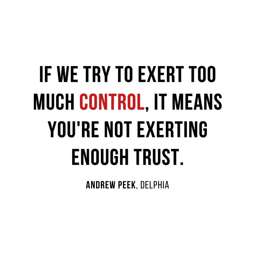 To create a personal and professional life in which trust can flourish, we first need to let go of control. By doing this, you not only empower others like your team and your family, but they become stronger contributors and leaders in their own lives. 

#realtalk #entrepreneurs