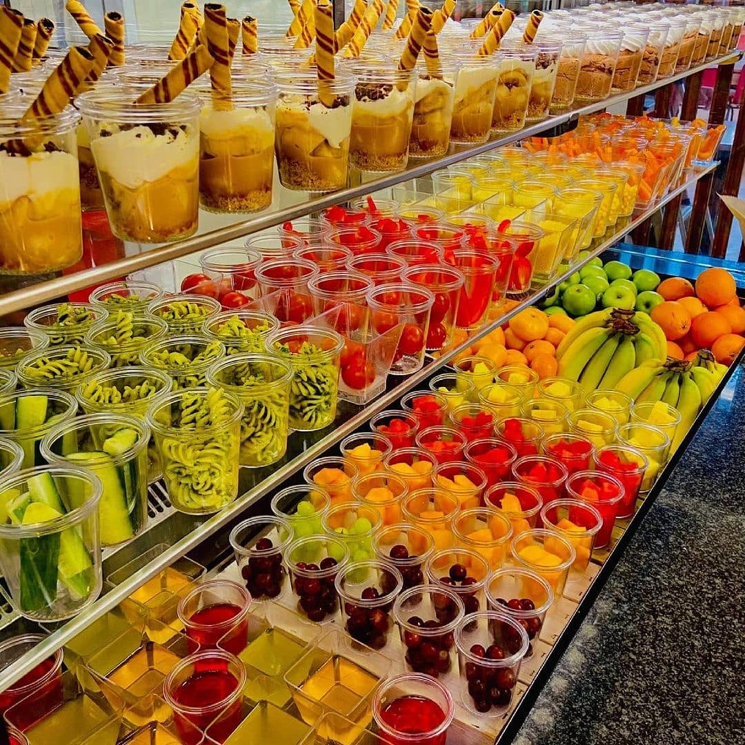 HolroydHowe's tweet photo. Our clear pots developed with @dalebrooksupplies, not only showcase the fabulous array of colourful desserts but they are also reusable too! #sustainability #reducingwaste #reuseableplastic https://t.co/GxROALKwUj